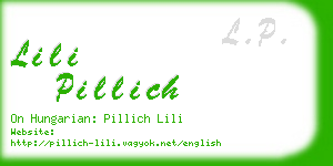 lili pillich business card